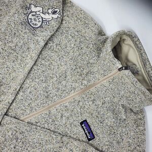 Patagonia Better Sweater Gray/Tan Fleece 1/4 Zip Pullover Jacket Women's‎ Medium